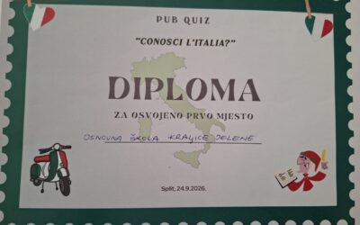 Prvo mjesto na pub kvizu iz talijanskoga jezika!